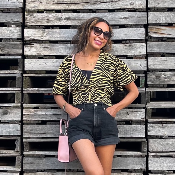 FAITHFULL THE BRAND Zebra Top - Picture 1 of 4